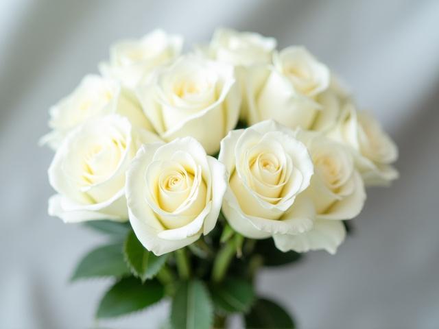 Ramo de Rosas Blancas Puras